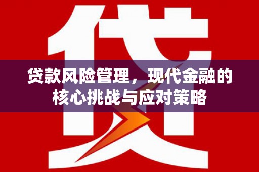 铁力贷款风险管理，现代金融的核心挑战与应对策略