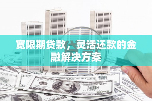 铁力宽限期贷款，灵活还款的金融解决方案