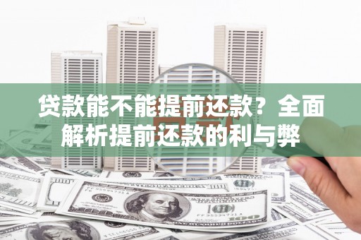 铁力贷款能不能提前还款？全面解析提前还款的利与弊