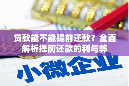 铁力贷款能不能提前还款？全面解析提前还款的利与弊