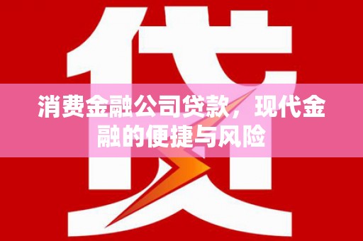铁力消费金融公司贷款，现代金融的便捷与风险