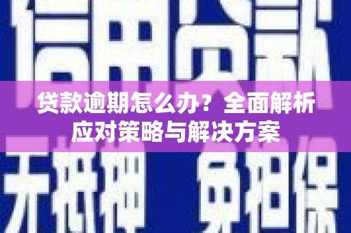 铁力贷款逾期怎么办？全面解析应对策略与解决方案