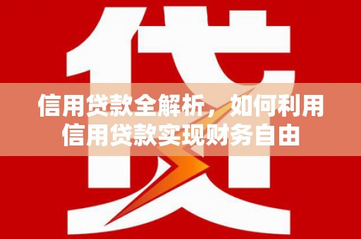铁力信用贷款全解析，如何利用信用贷款实现财务自由
